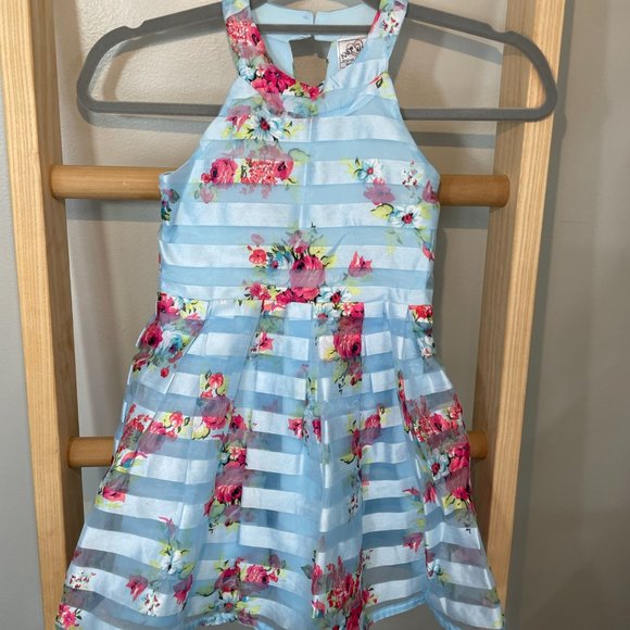 Knit Works Other - Knit Works Formal Blue Floral Dress